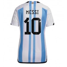 Argentina Lionel Messi #10 Hemmatröja Dam VM 2022 Korta ärmar